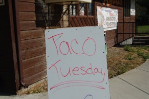 17 July 2012 Taco Tuesday sign